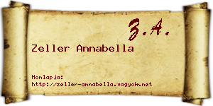Zeller Annabella névjegykártya